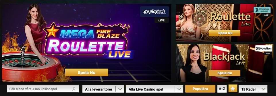 videoslots live casino