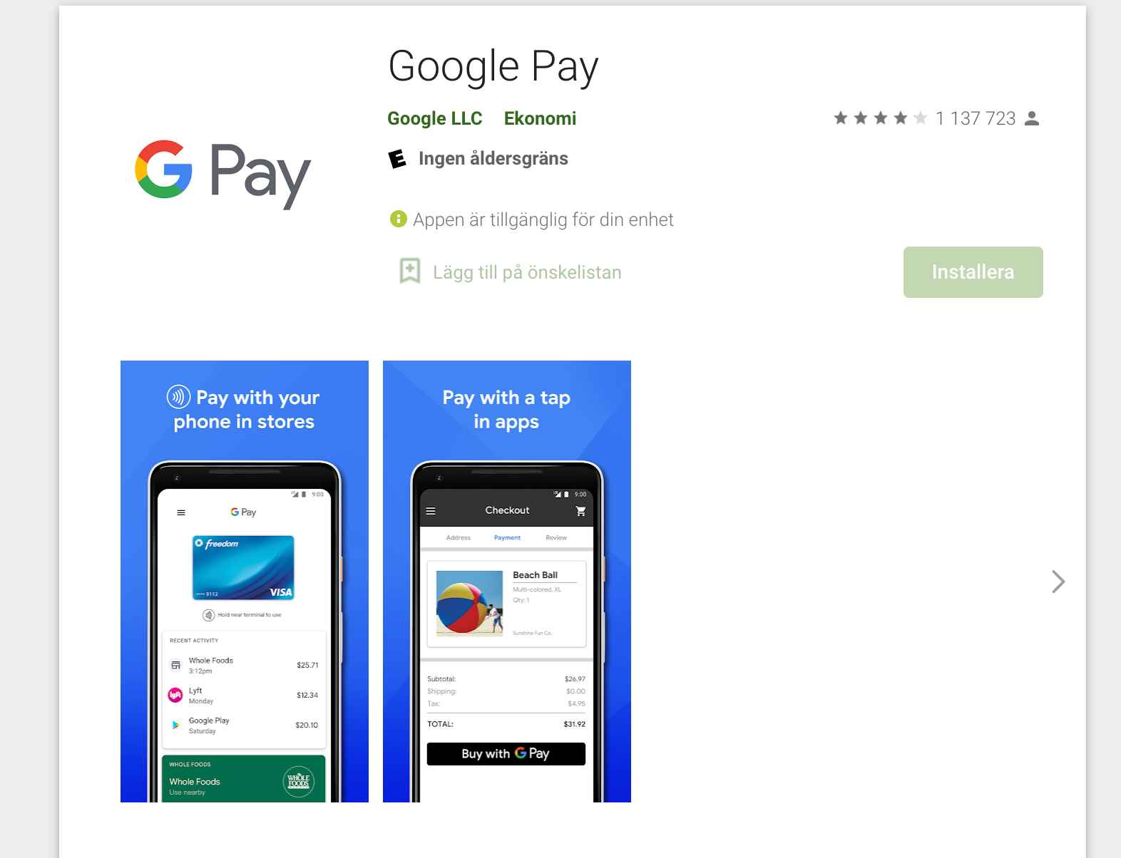 App Google Pay