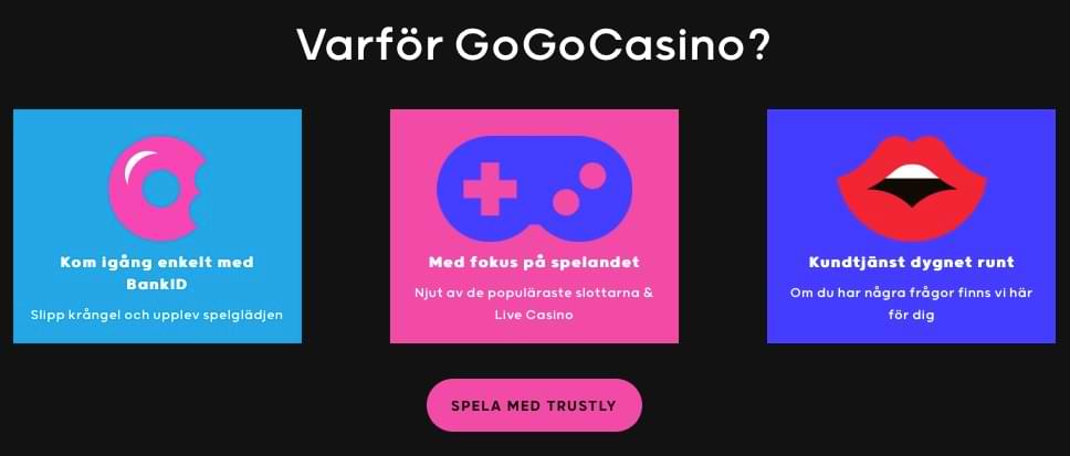 gogo casino fördelar