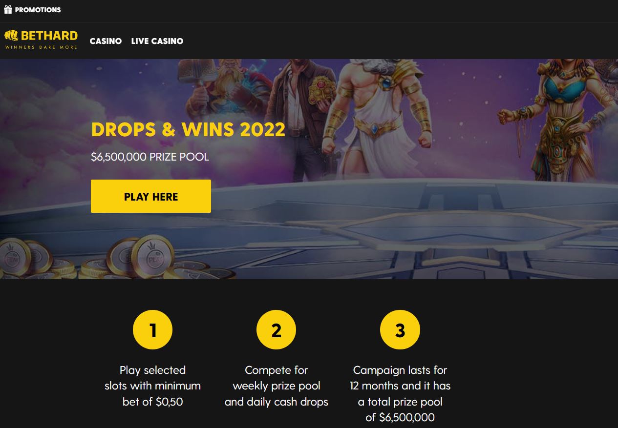 BetHard Casino Drops&Wins