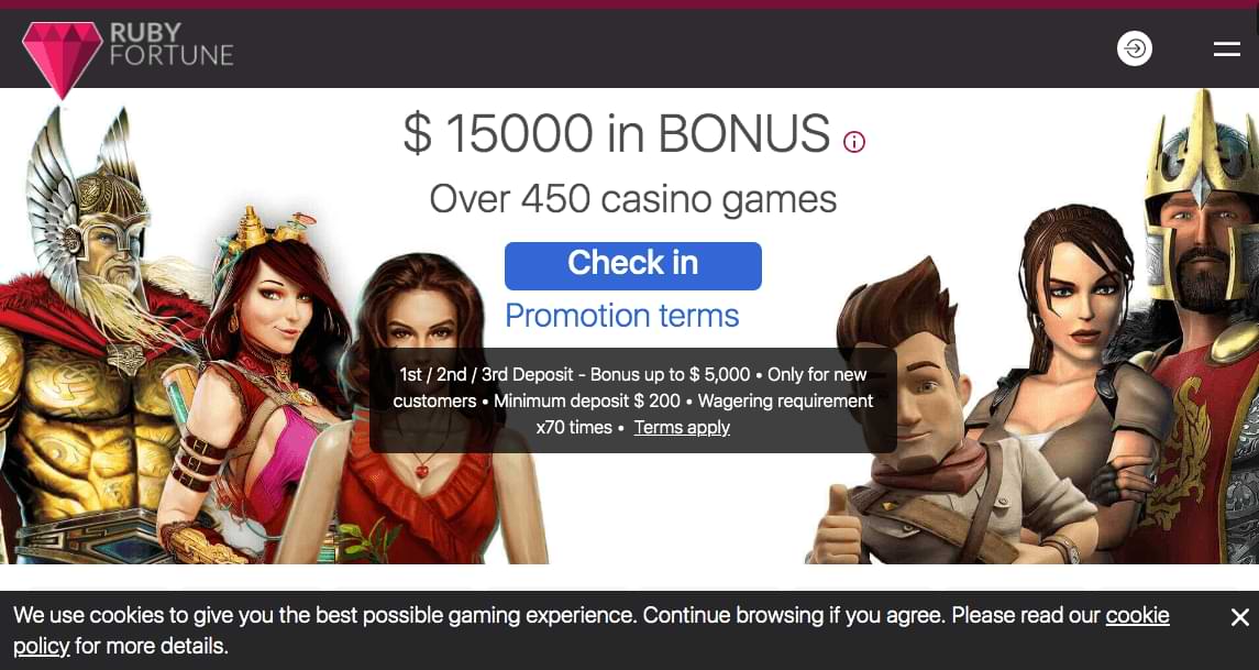 Ruby Fortune Deposit Bonus Canada