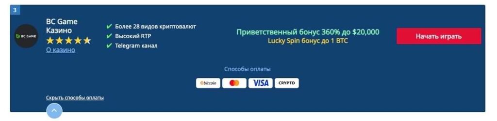 рейтинг онлайн казино