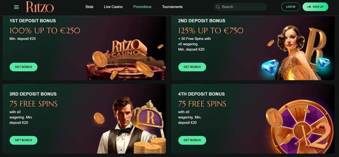 Бонусы casino Ritzo