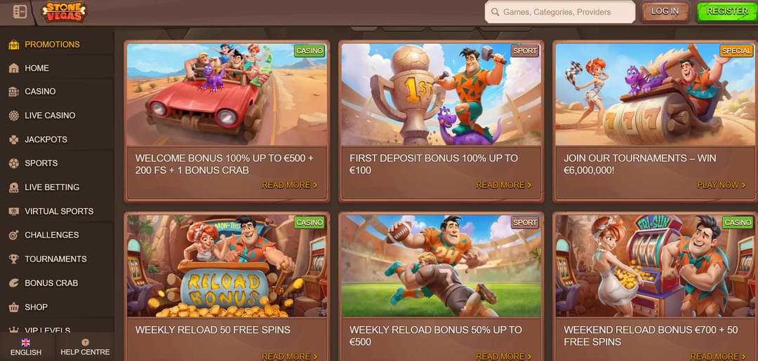 Бонусы casino Stonevegas