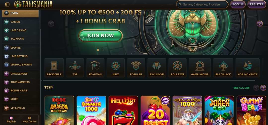 Talismania Casino официальный сайт