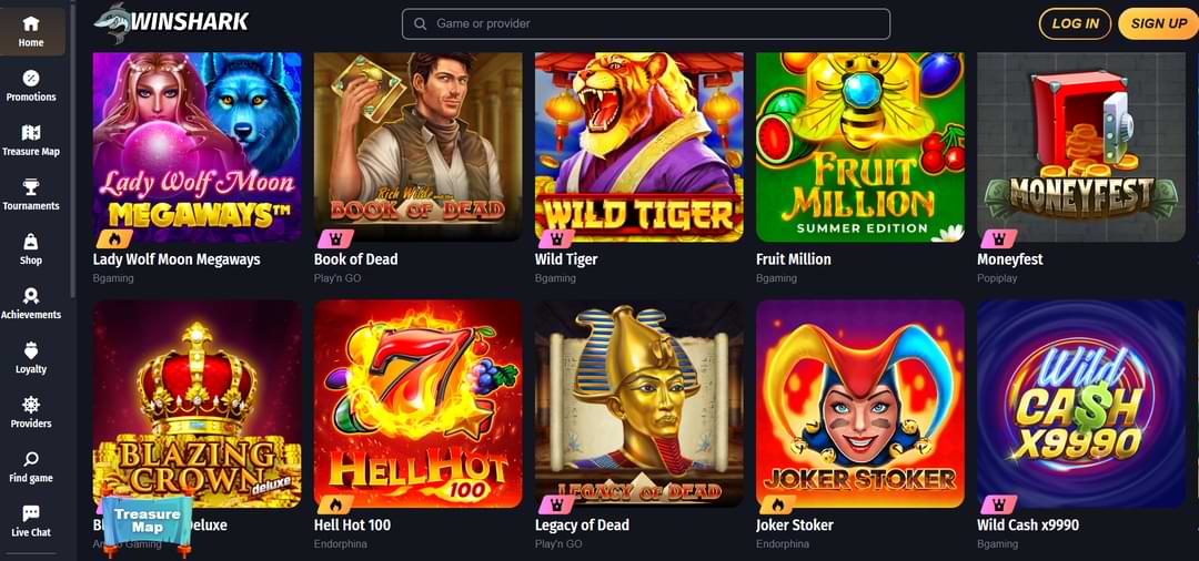 Игры Winshark Casino