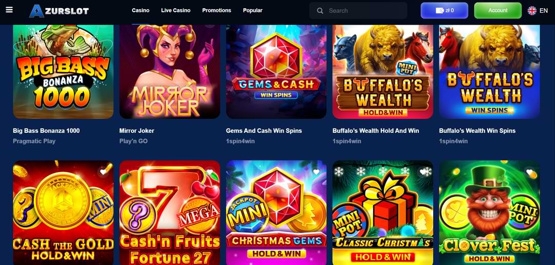 Игры Azurslot Casino