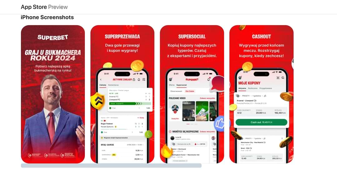 Мобильное приложение Superbet