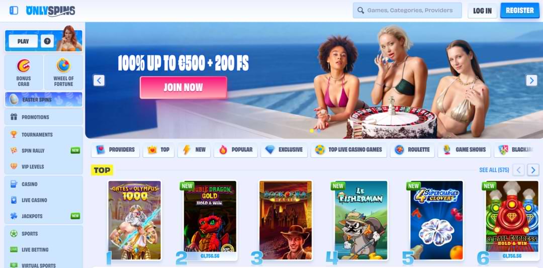 OnlySpins официальный сайт